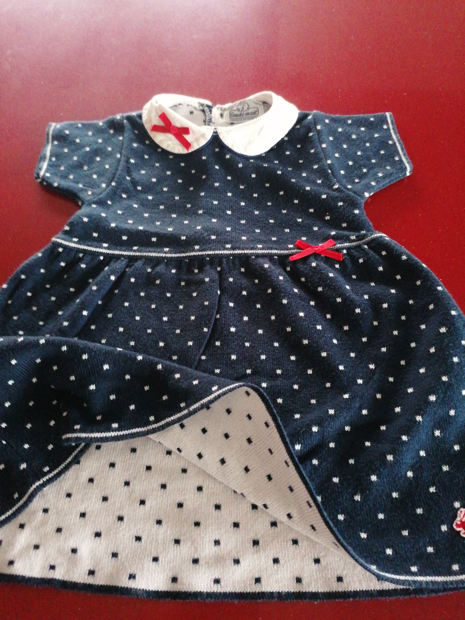 Vestido Malha Coudé mail - 6 meses