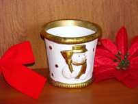 Świecznik świąteczny na świeczki tealight stroik na stół dekoracja
