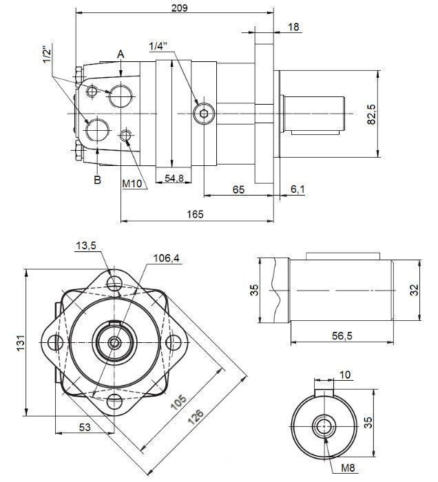 Silnik Hydrauliczny BMS SMS OMS 315 cm3 ALSG3 GR3 [1220]