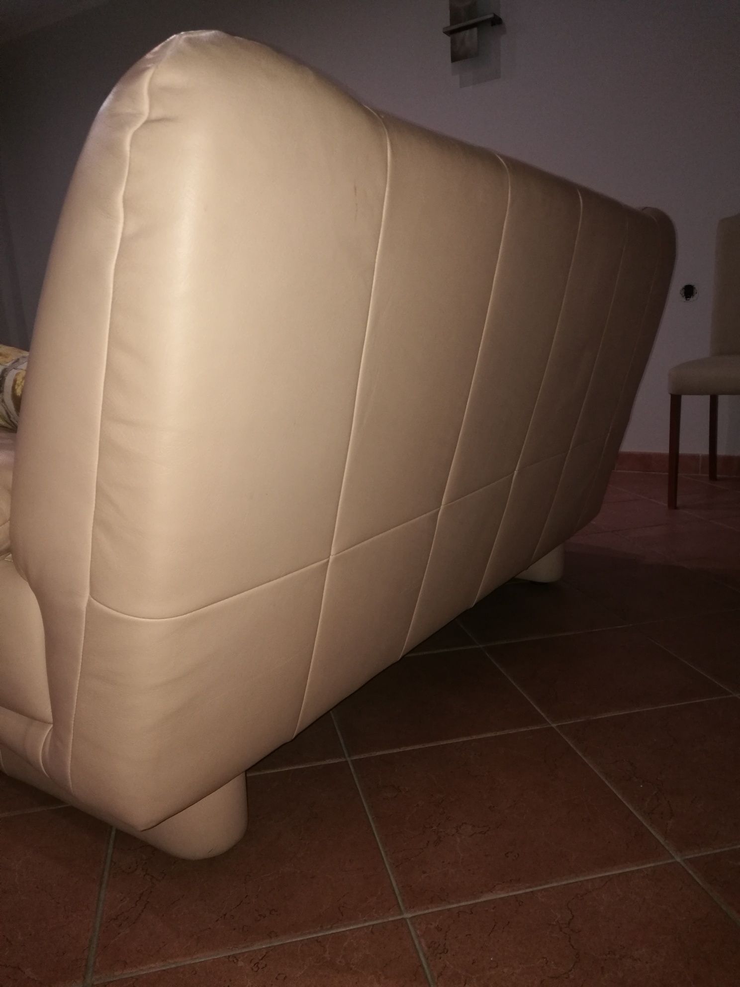 Sofa nierozkładana, skórzana