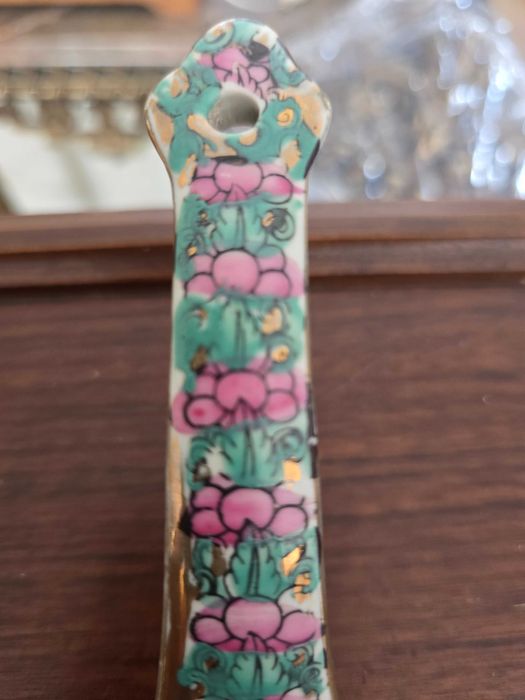 Tigela e colher rara em porcelana  (macau)