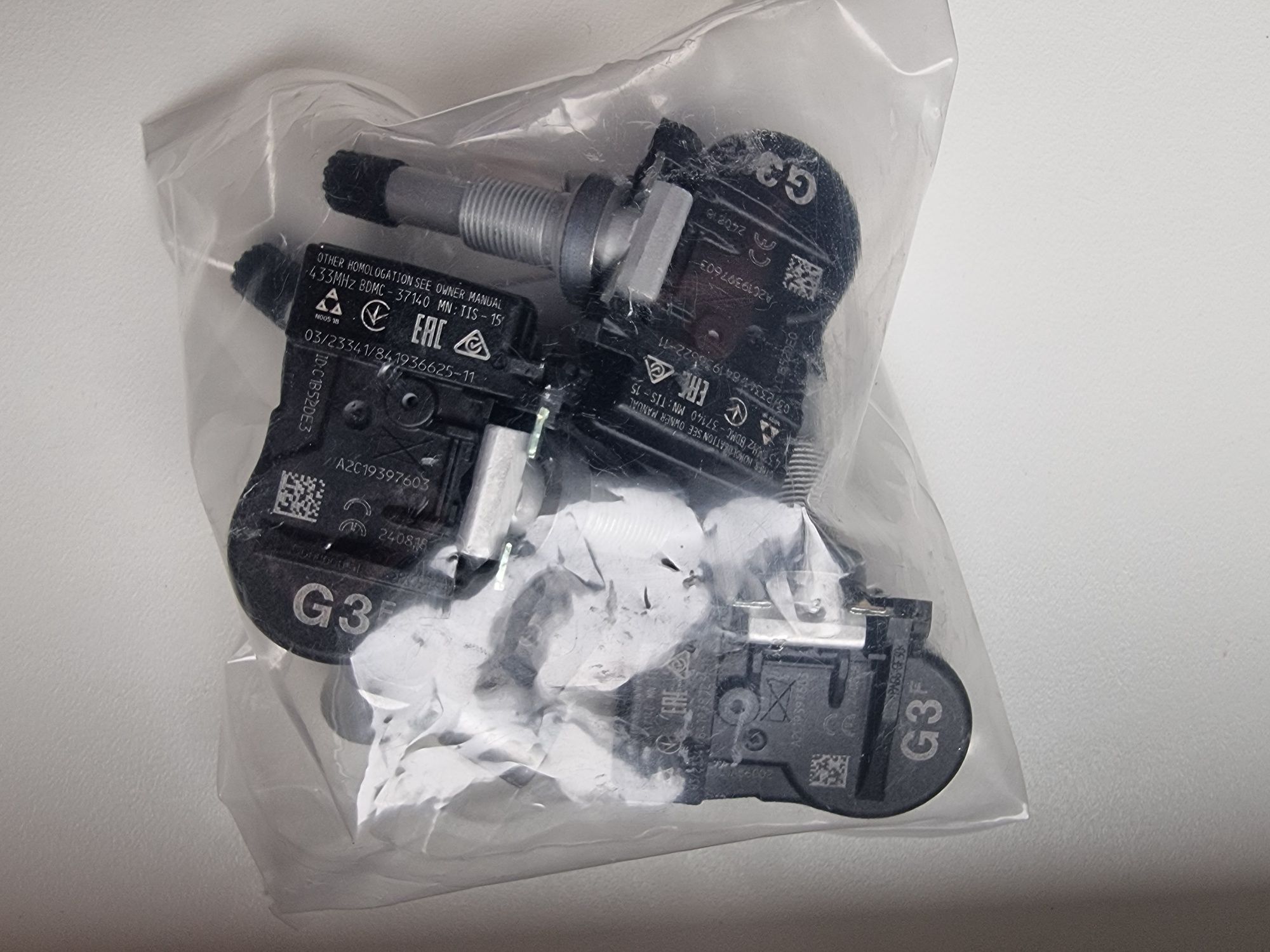 Czujniki ciśnienia TPMS 4 sztuki.