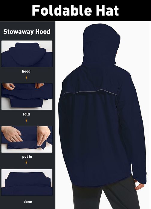 Kurtka Rowerowa Przeciwdeszczowa ATLASLAVA Niebieska L