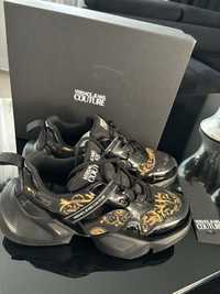 Versace jeans couture sneakersy czarne zlote roz.40 Kors
