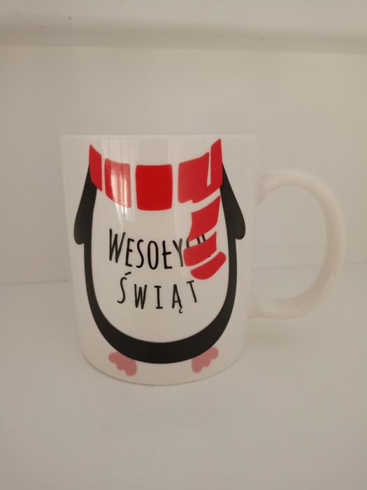 Kubek wesołych świąt biały