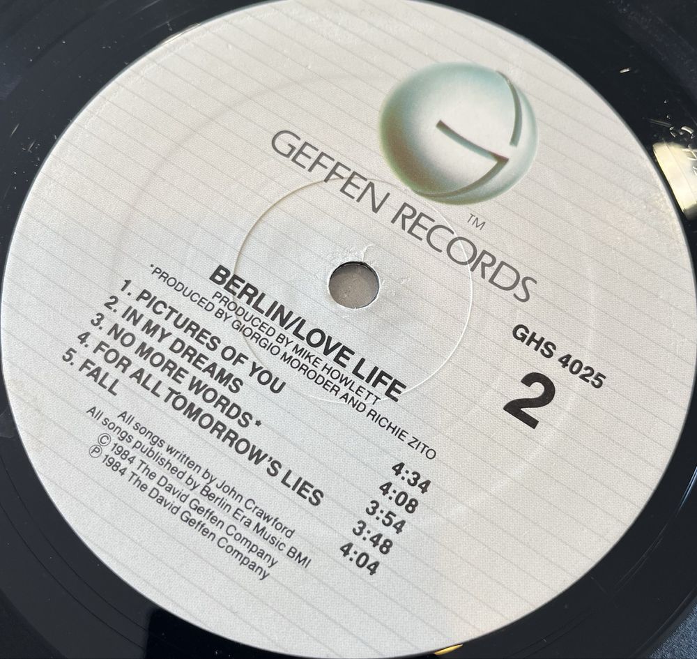 Berlin - Love Life (Vinyl, 1984, USA, EX, LP, Album)