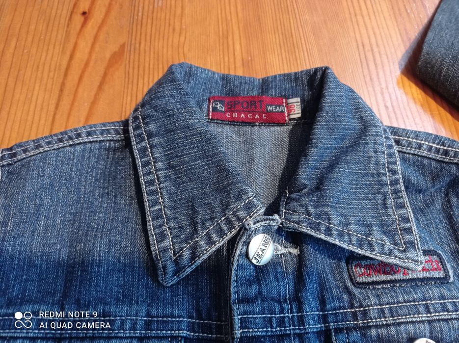 Dwie kurtki jeans rozm.104