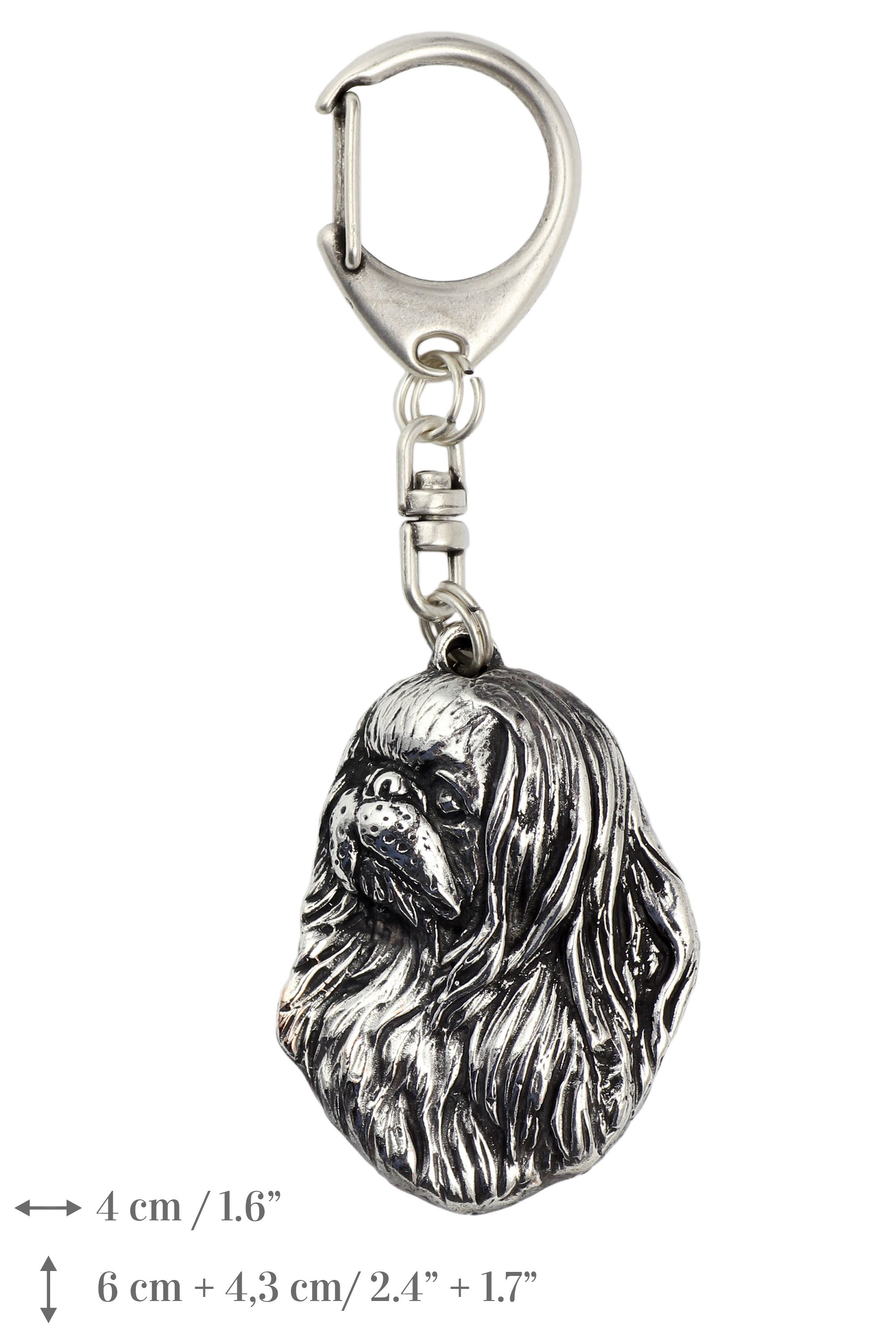 Chin japoński brelok posrebrzany Art-Dog