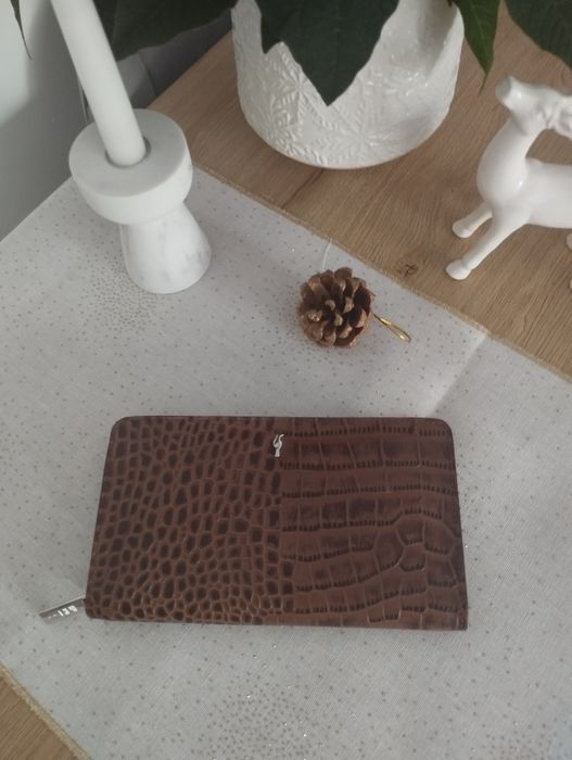 Ochnik portfel skórzany damski