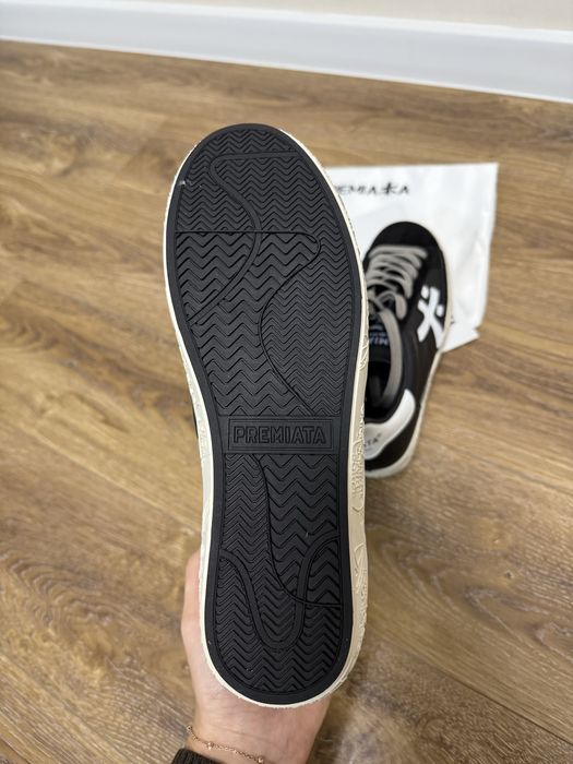 PREMIATA Чорні шкіряні кеди STEVEN, 39 розмір