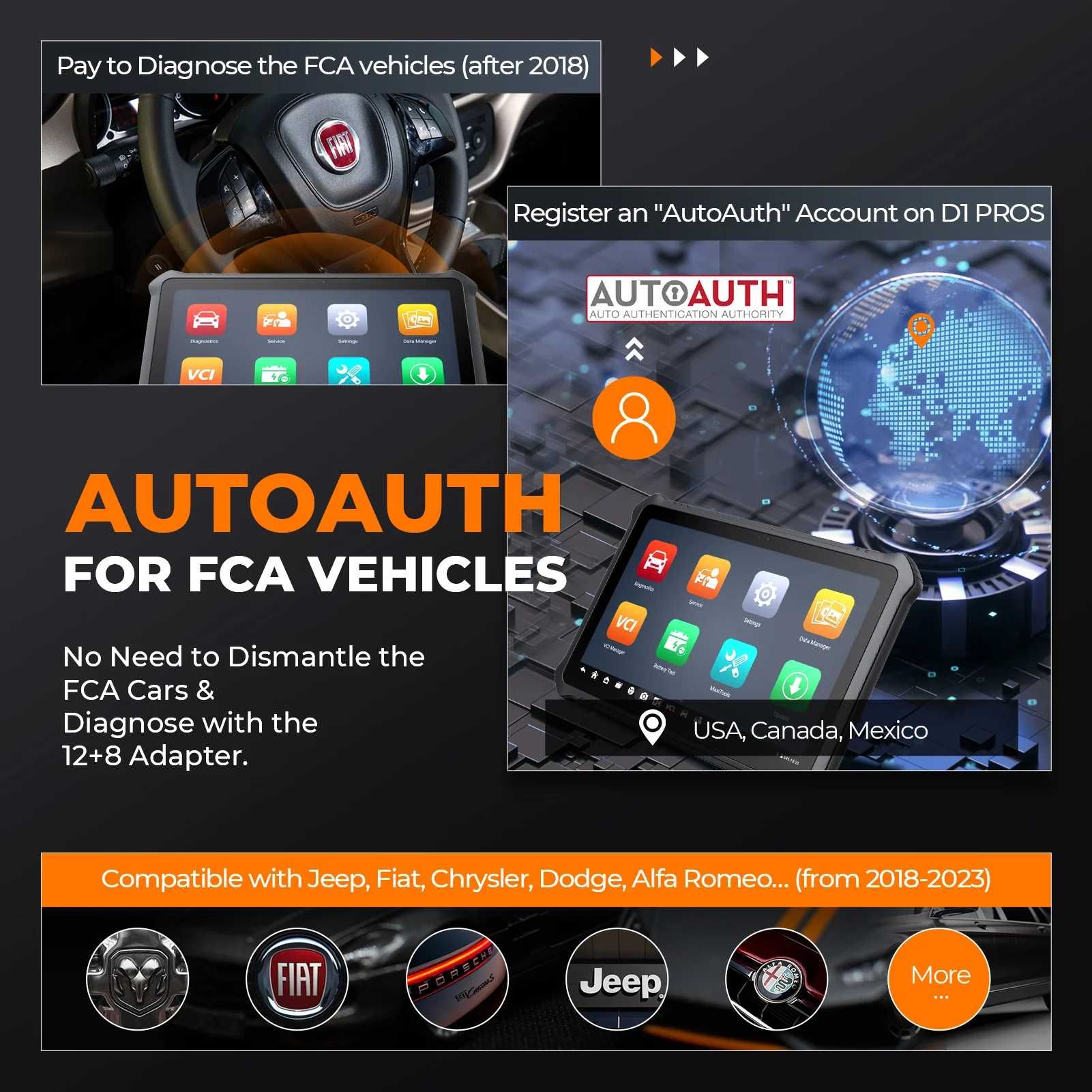 Autel OTOFIX D1 PROS KIT Máq Diagnóstico OBD 40 Funções (NOVO)