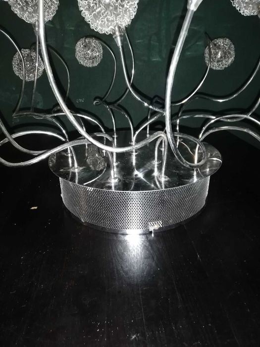 Lampa sufitowa srebrna