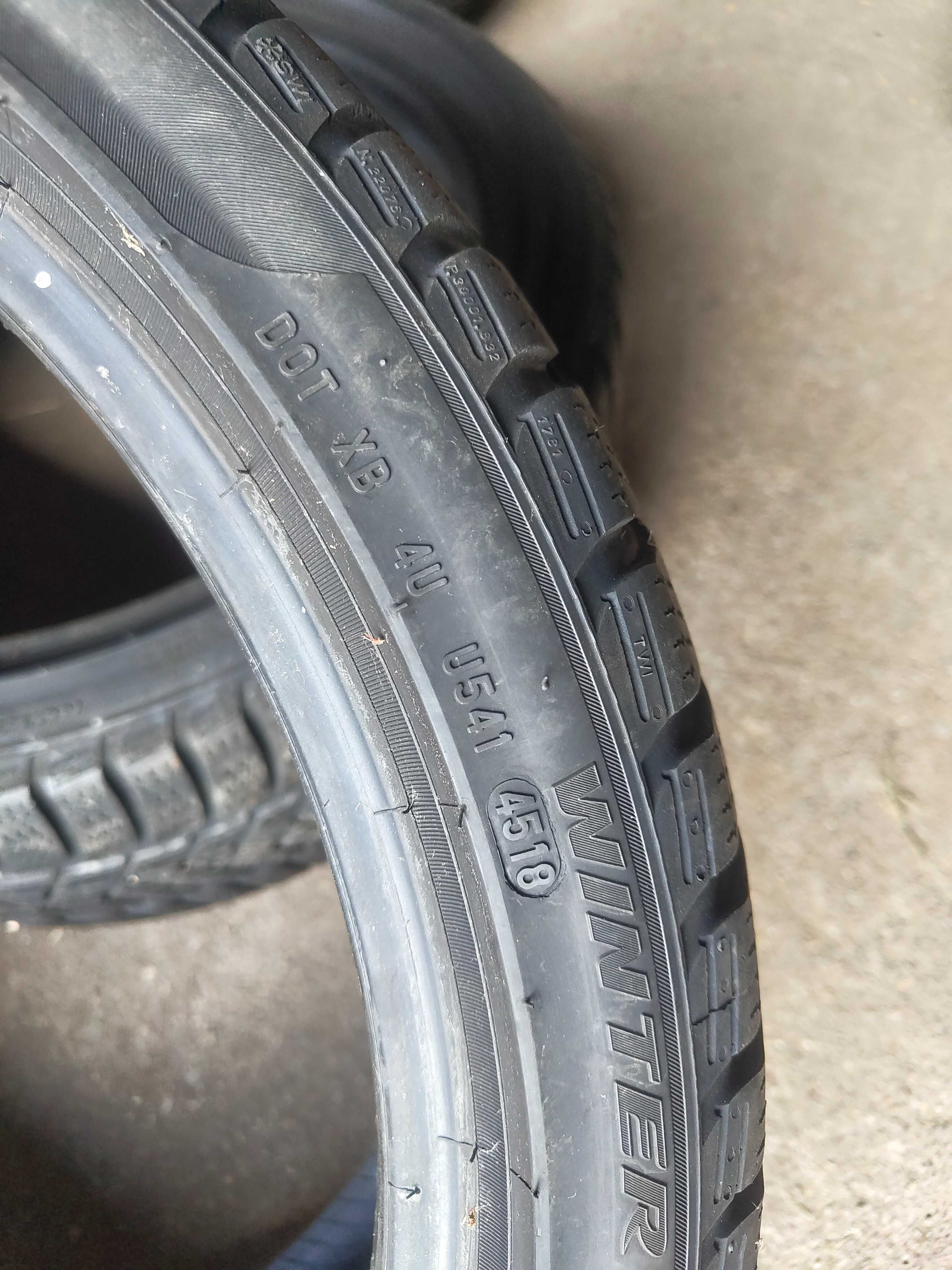 Opony zimowe uzywane 225 40 R18 Pirelli 2018 rok 2 sztuki z33