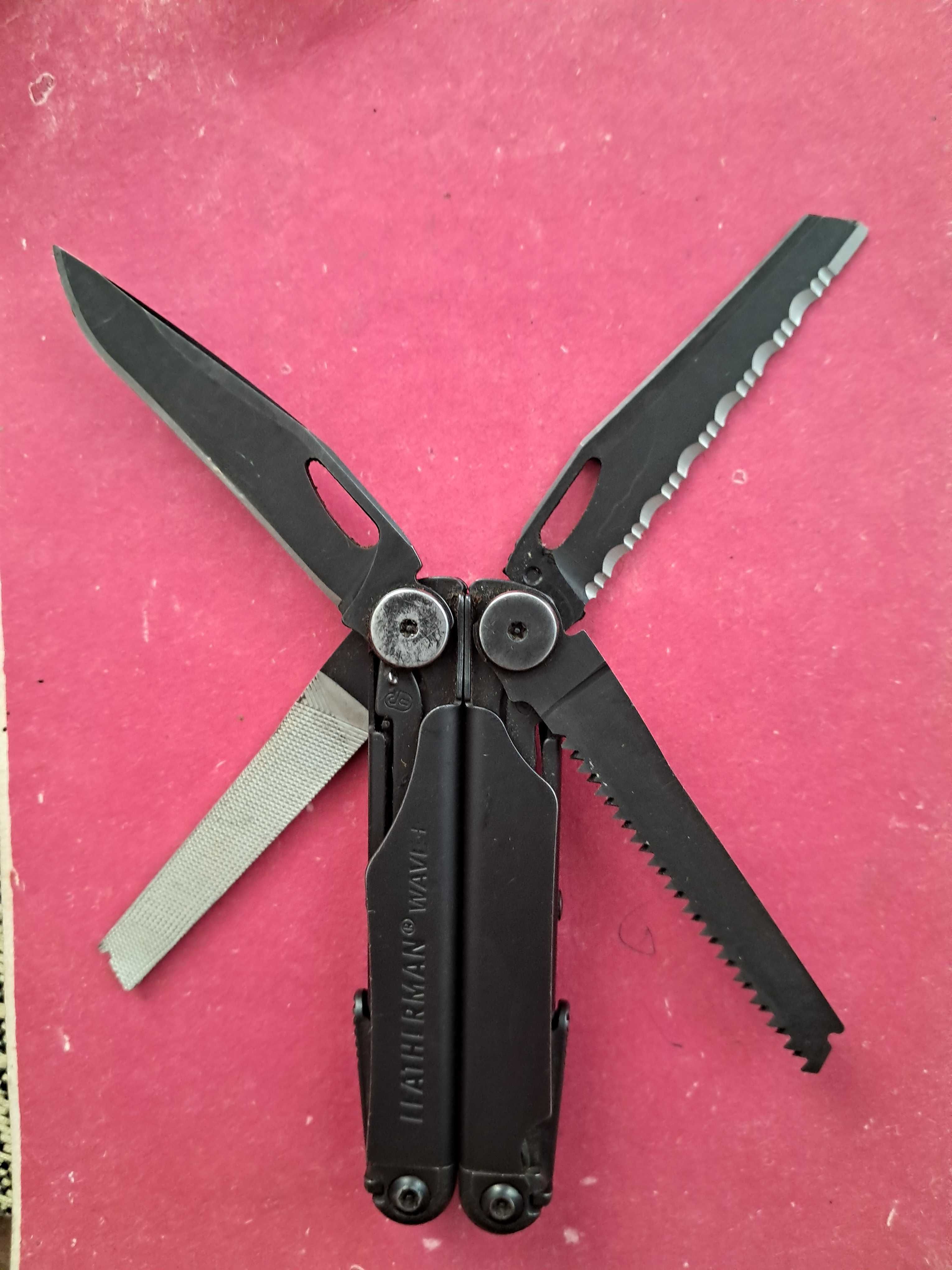 Мультитул Leatherman Wave Plus Black+нейлоновий чохол на кнопці