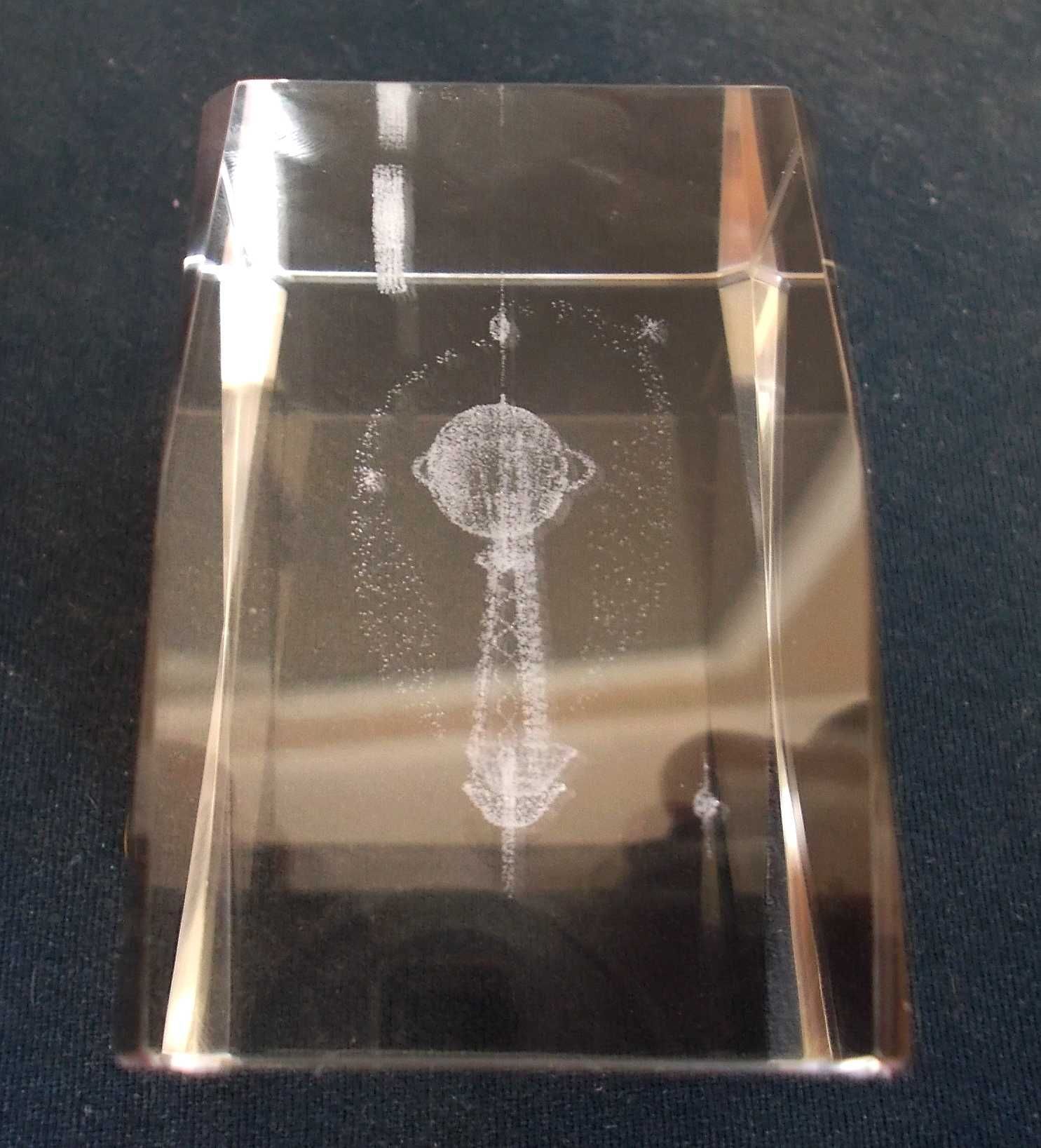 Kryształ / szkło - laserowy grawer 3D - zodiakalna waga (6 cm)