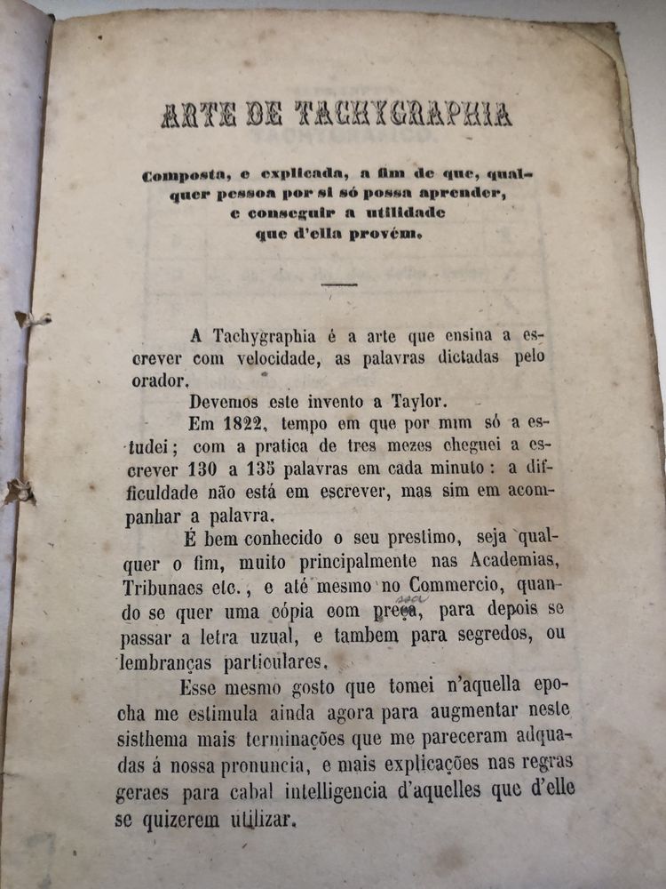 Arte Tachygraphia de J. J. C. 1854