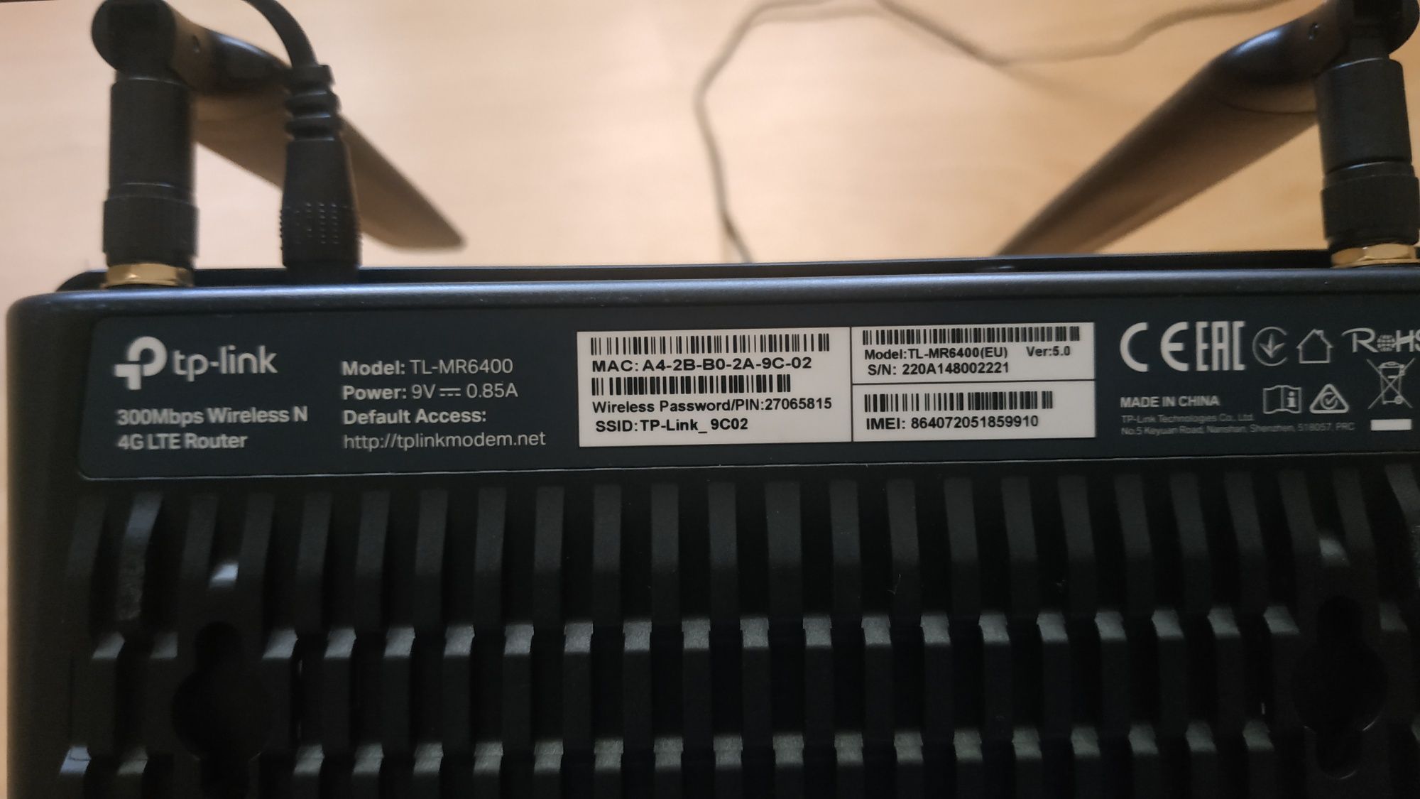 Tplink TL- MR 6400