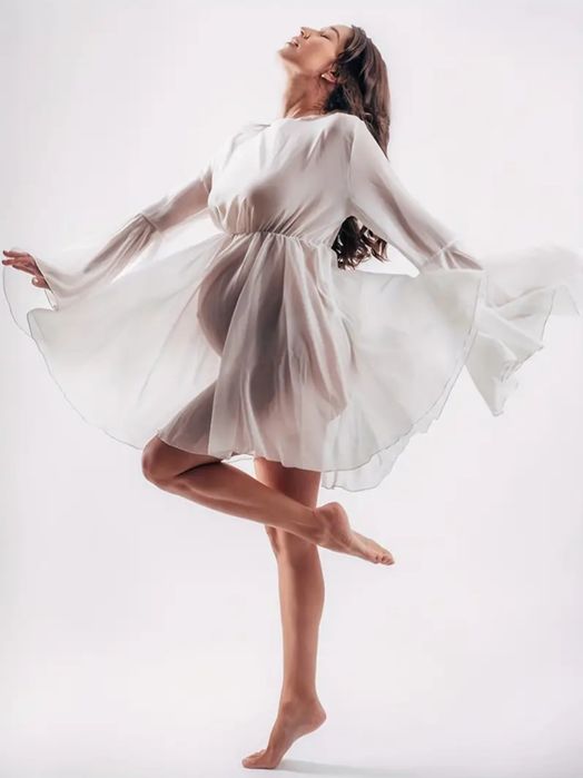 Сукня біла для фотосесії вагітності