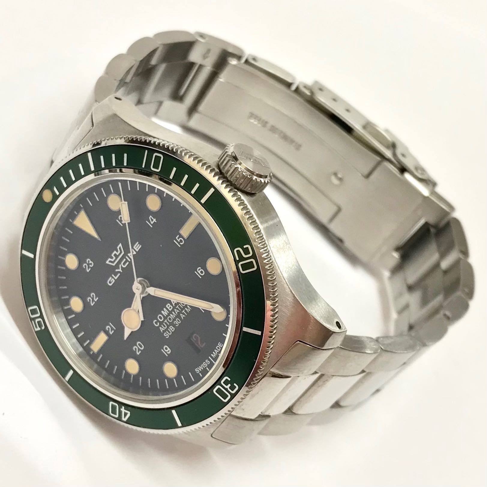 GLYCINE GL0404 Combat SUB Zegarek męski AUTOMAT 39mm MILITARNY komplet