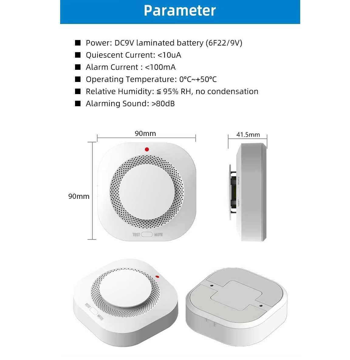 alarm czujnik dymu czadu CO system bezpieczeństwa / NOWE