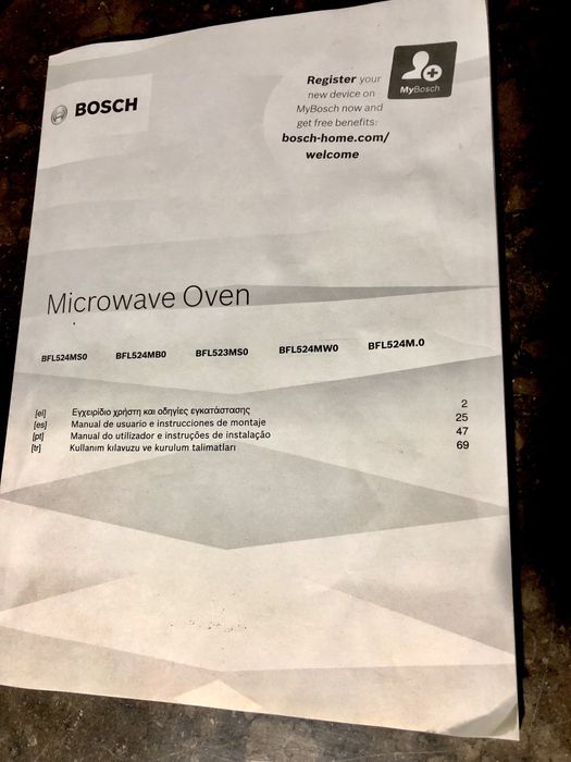 Microondas Bosch de encastre