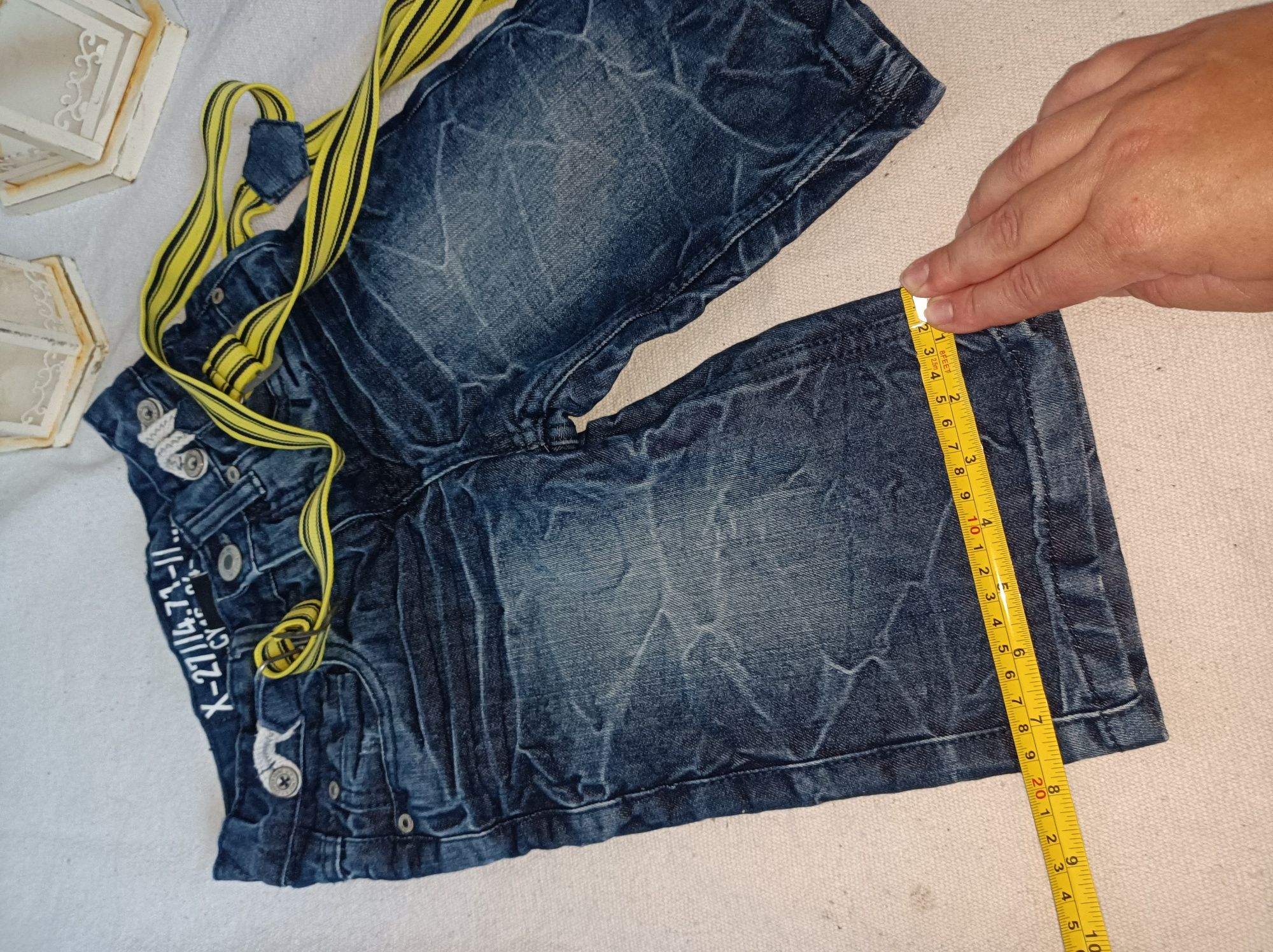 Luksusowe szorty spodenki jeansowe 134 8-9 lat wymiary tanio