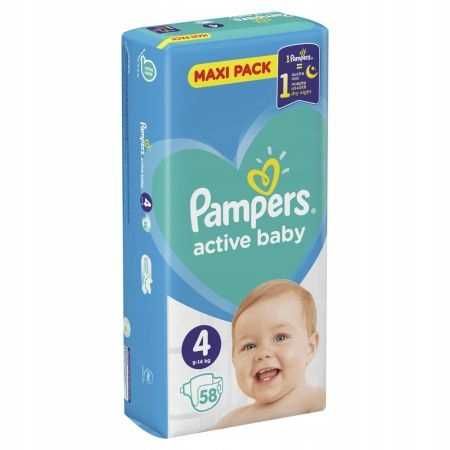Pieluszki Pampers Active Baby rozmiar 4 9-14 kg 58 szt