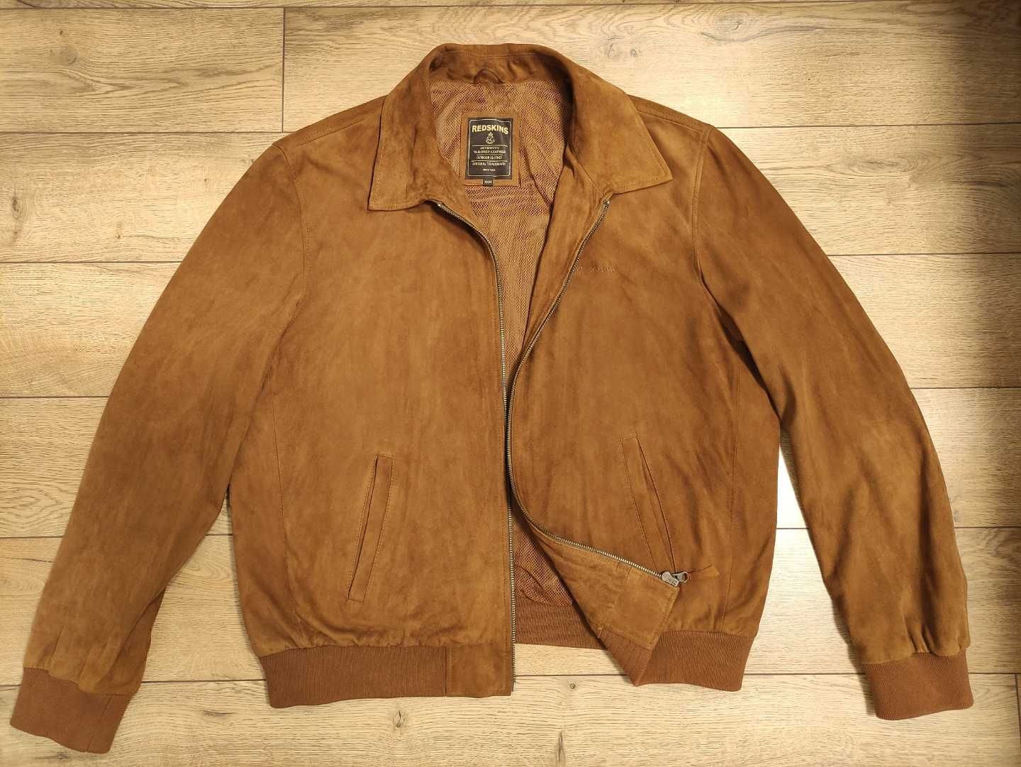 Redskins 2xl - 3xl бомбер шкіряна коричнева замшева куртка чоловіча