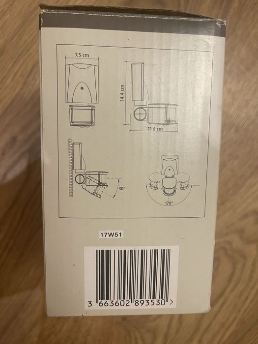 Czujnik ruchu GoodHome Merritt góra dół IP44 biały