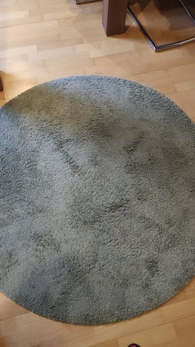 Dwie sztuki - dywan okrągły IKEA 130 cm szary-zielony