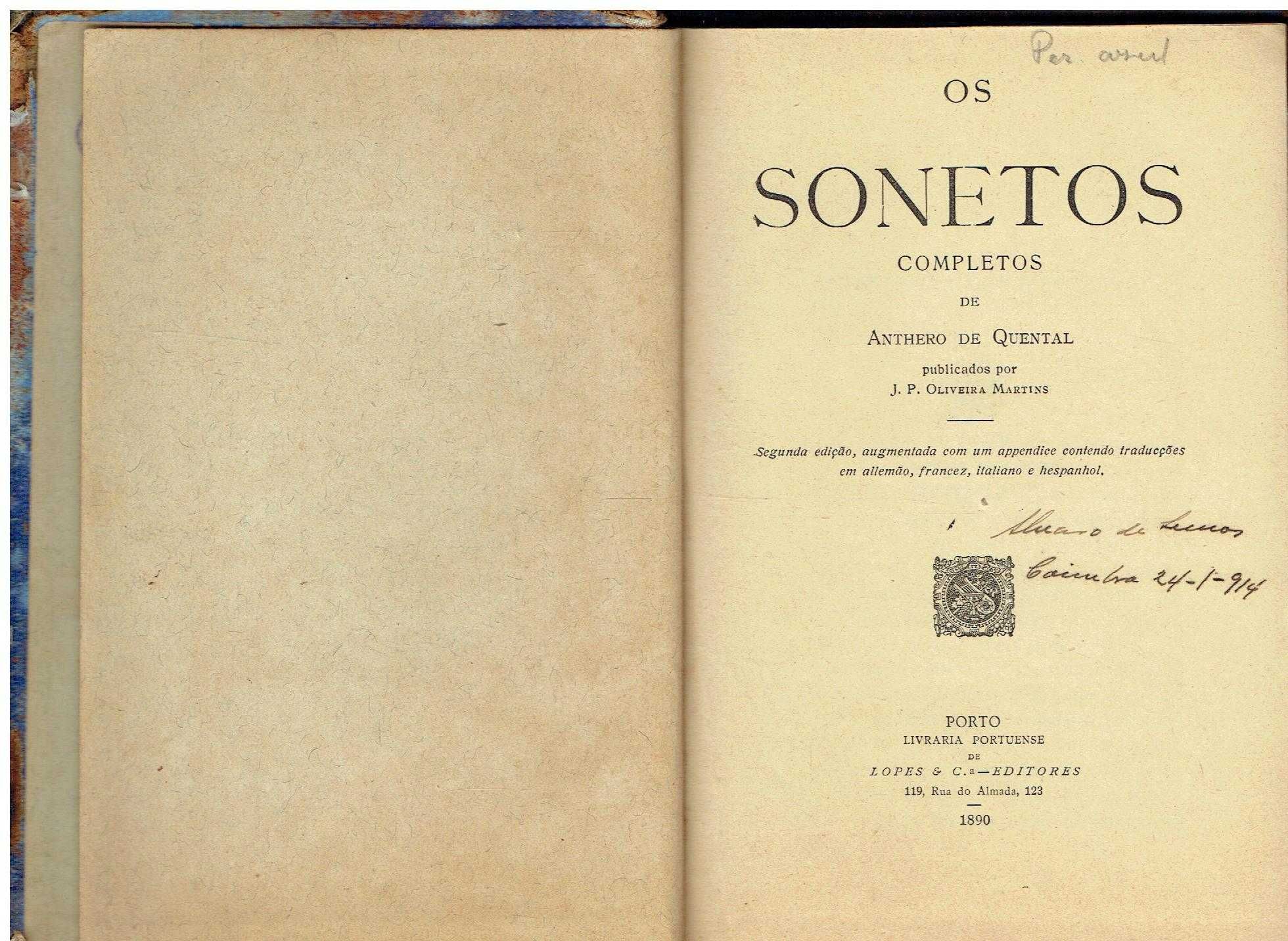 5038

Os Sonetos Completos - 1890
de Antero de Quental