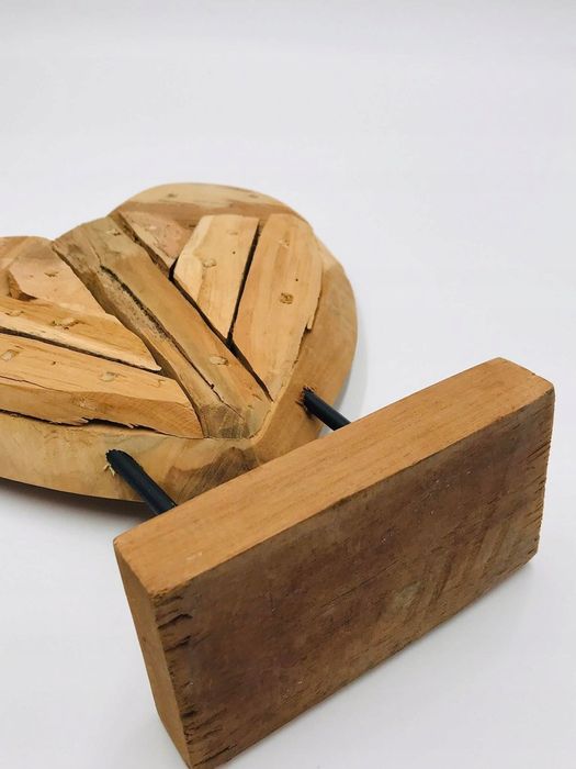 Armada Dekoracja Serce naturalne drewno