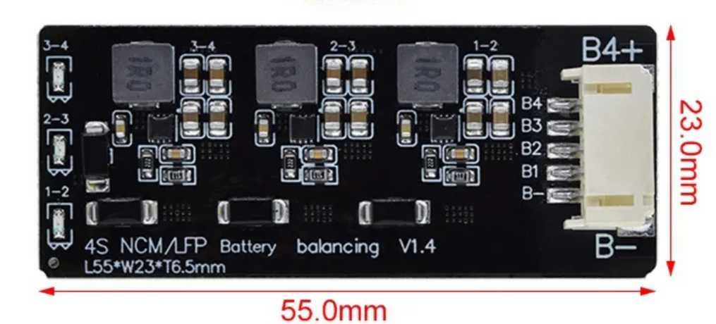 Aktywny balanser BMS 4S 1.2A do LiFePo4 Li-ion