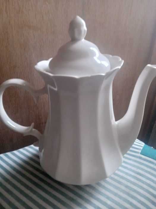 Чайник доливний, фарфор Лісова пісня  Коростень кобальт