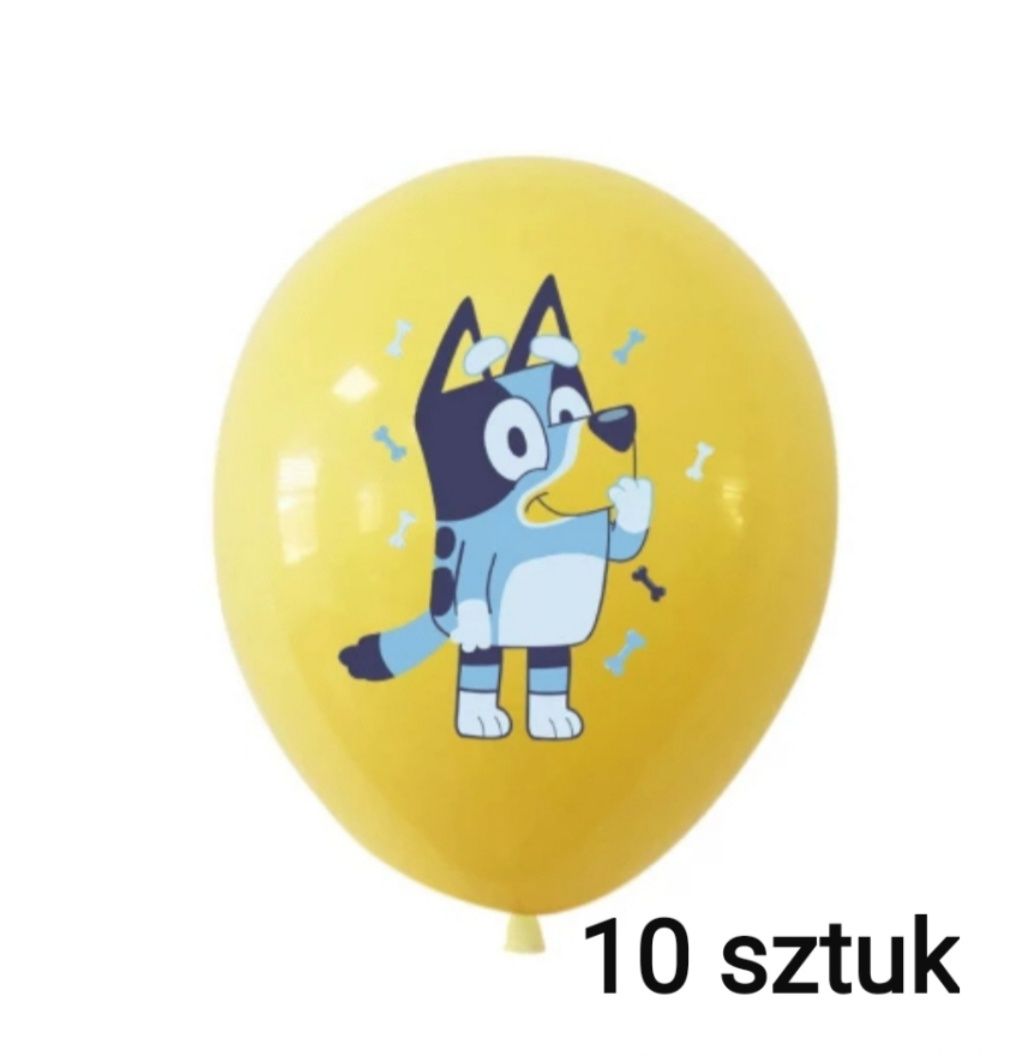 balony urodzinowe bluey blue bingo zestaw na urodziny 10szt pieski psy