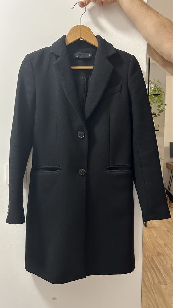 Damski Płaszcz Zara 75% wełna r. XS