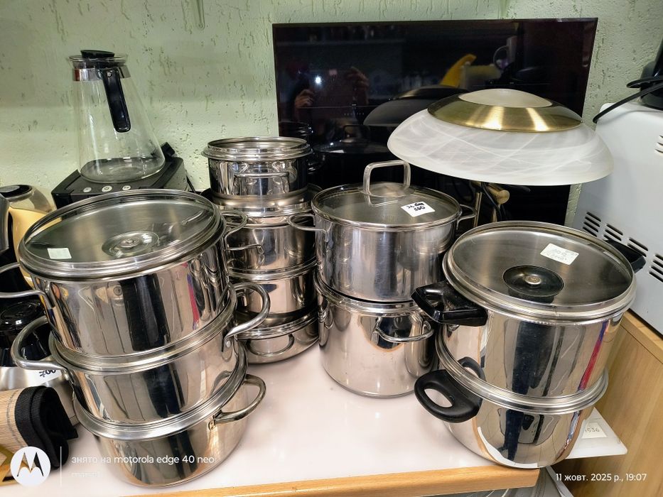 Кастрюля з нержавіючої сталі для газової  електро та індукційної плити