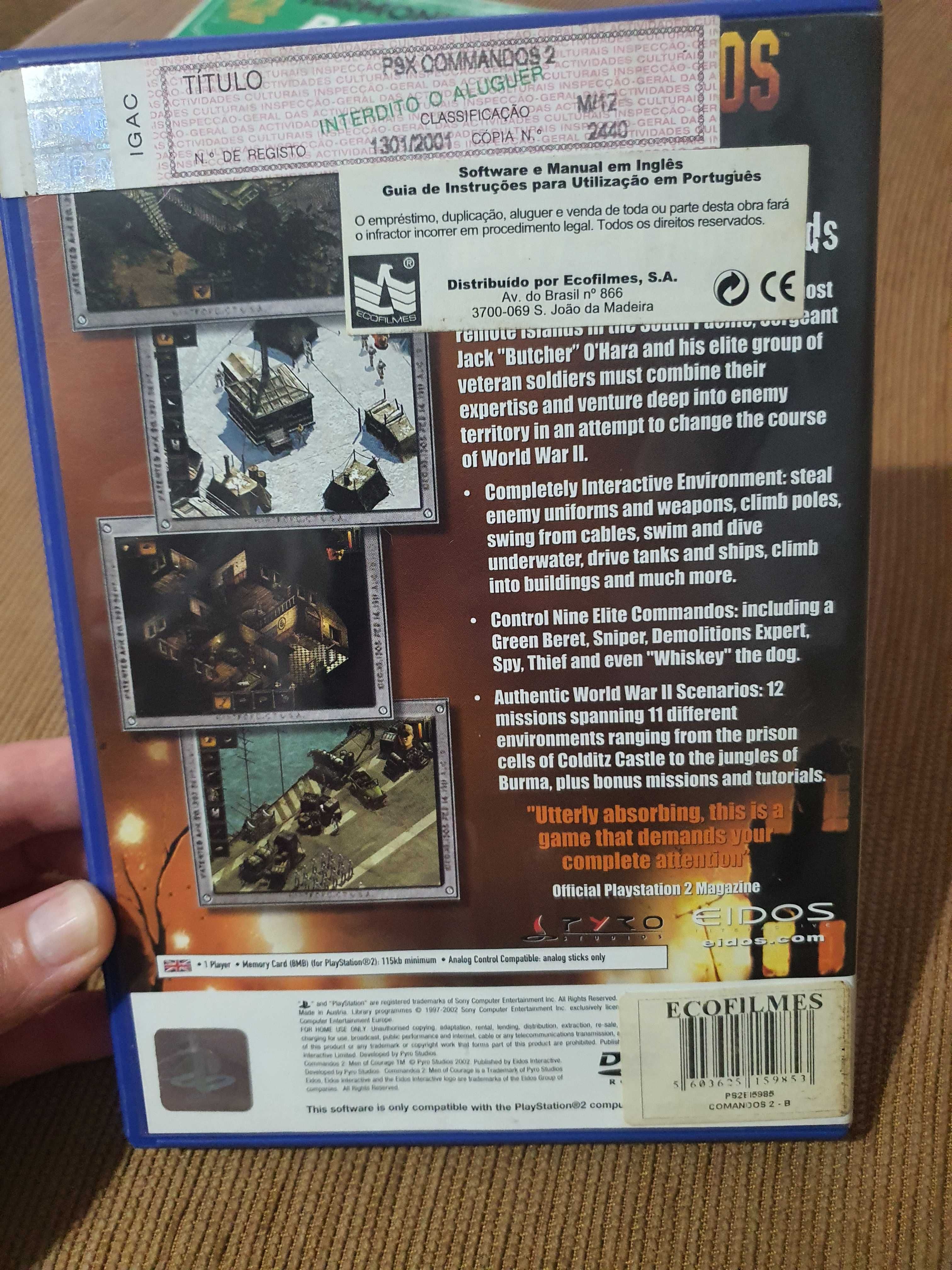 Jogo ps2 Commandos 2 - Men of Courage