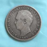 moeda 500 Réis 1867 - D. Luiz I - prata