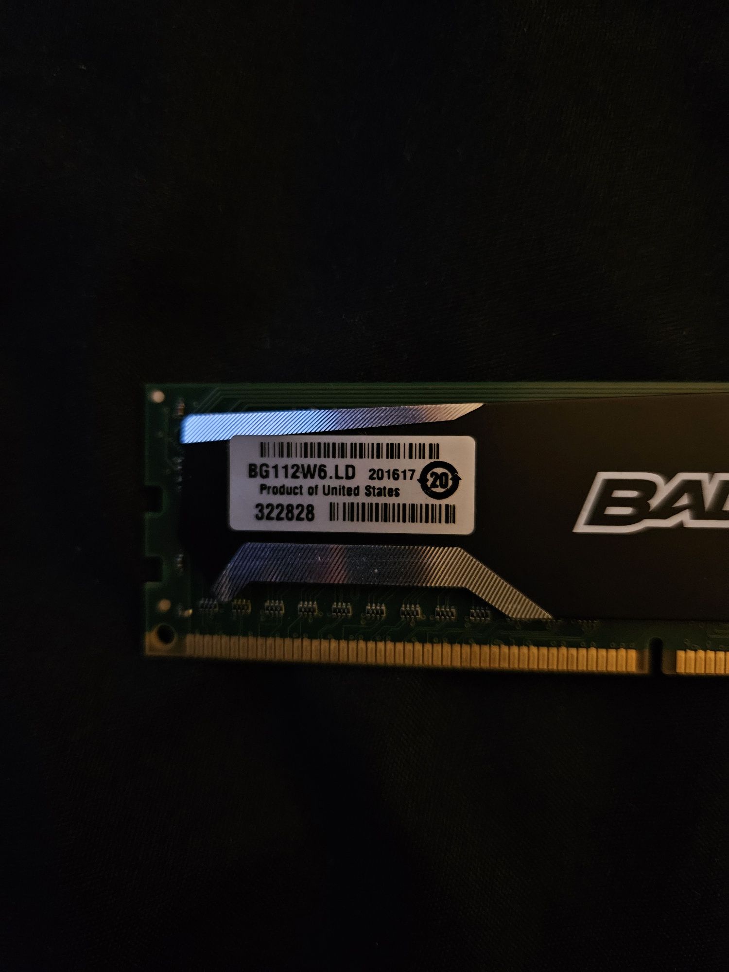 Pamięć RAM ballistix 2x 4GB 1600mhz