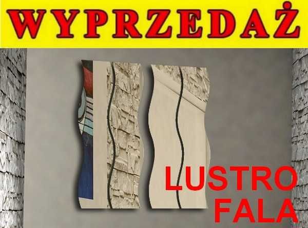 duże LUSTRO FALA falowane loft art IDEALNE okazja