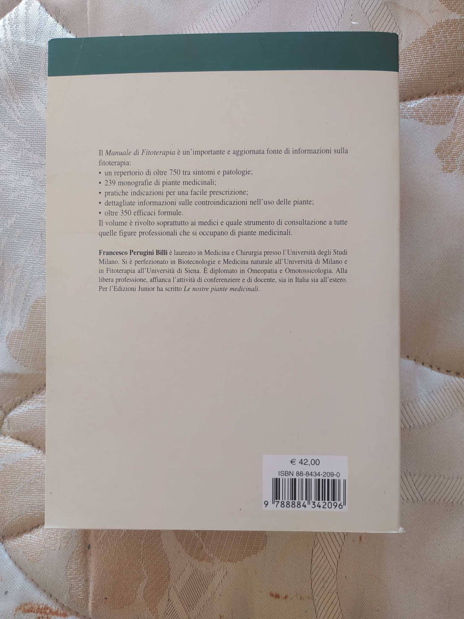 Manuale di fitoterapia - Perugini Billi Francesco