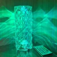 Сенсорна лампа-нічник Crysral Rose кристал RGB