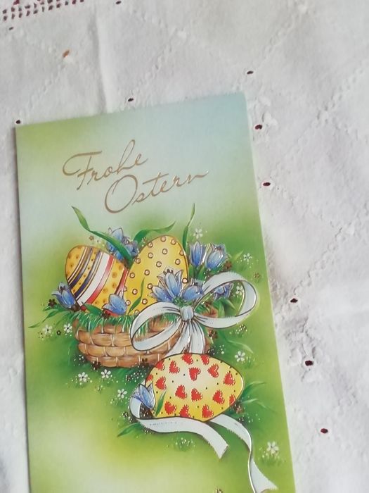 Postal de Páscoa, alemão