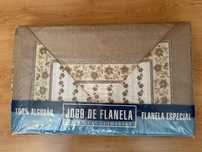 Lençóis de Flanela Castanho 100% Algodão