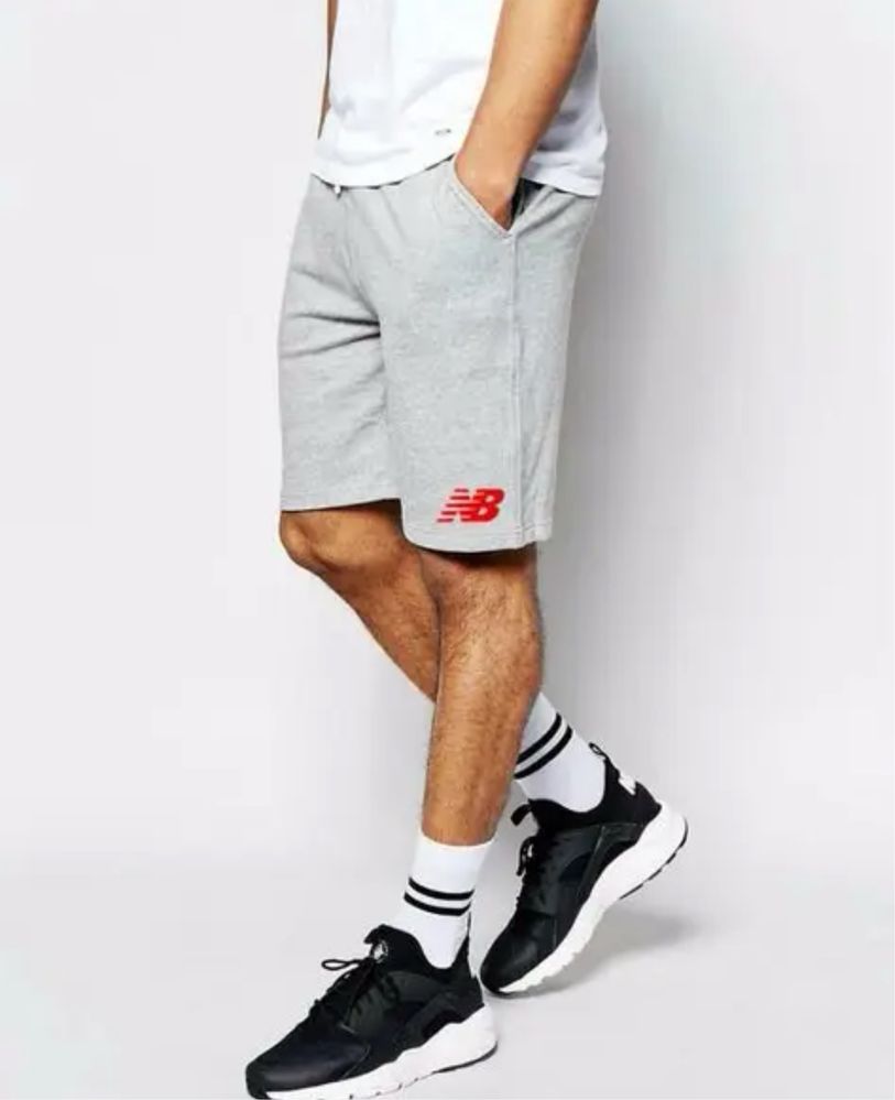 Мужские спортивные шорты New Balance NB черные серые нью беленс