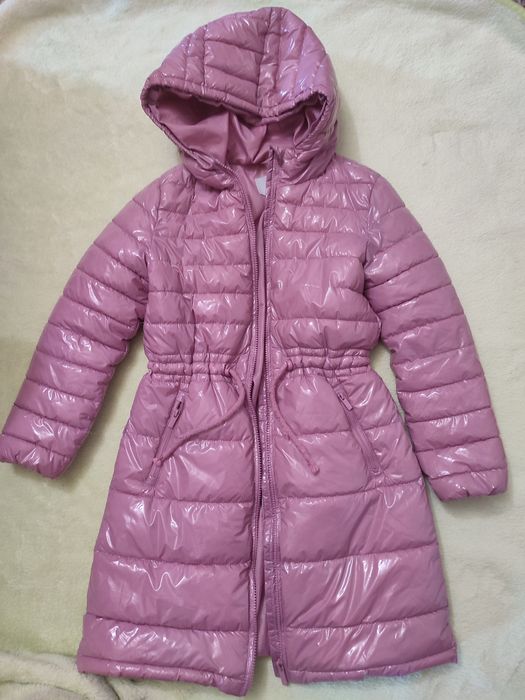 Дитяче демісезонне стьобане пальто Reserved для дівчинки лілового коль