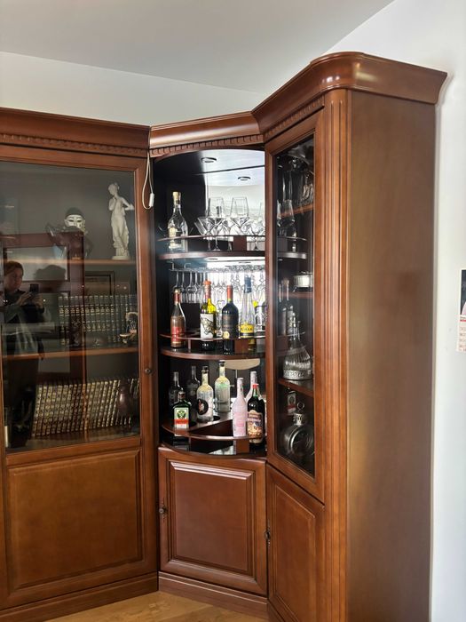 Narożny regał drewniany - STAN IDEALNY