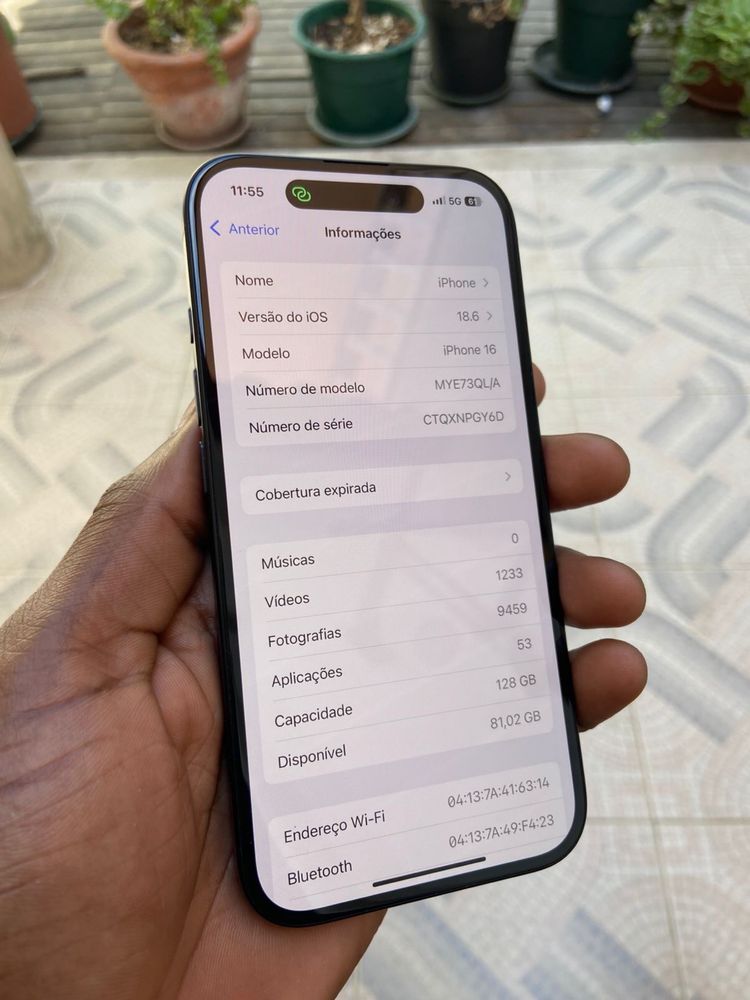 Iphone 16 em perfeitas condicoes, disponivel para venda imediata. !