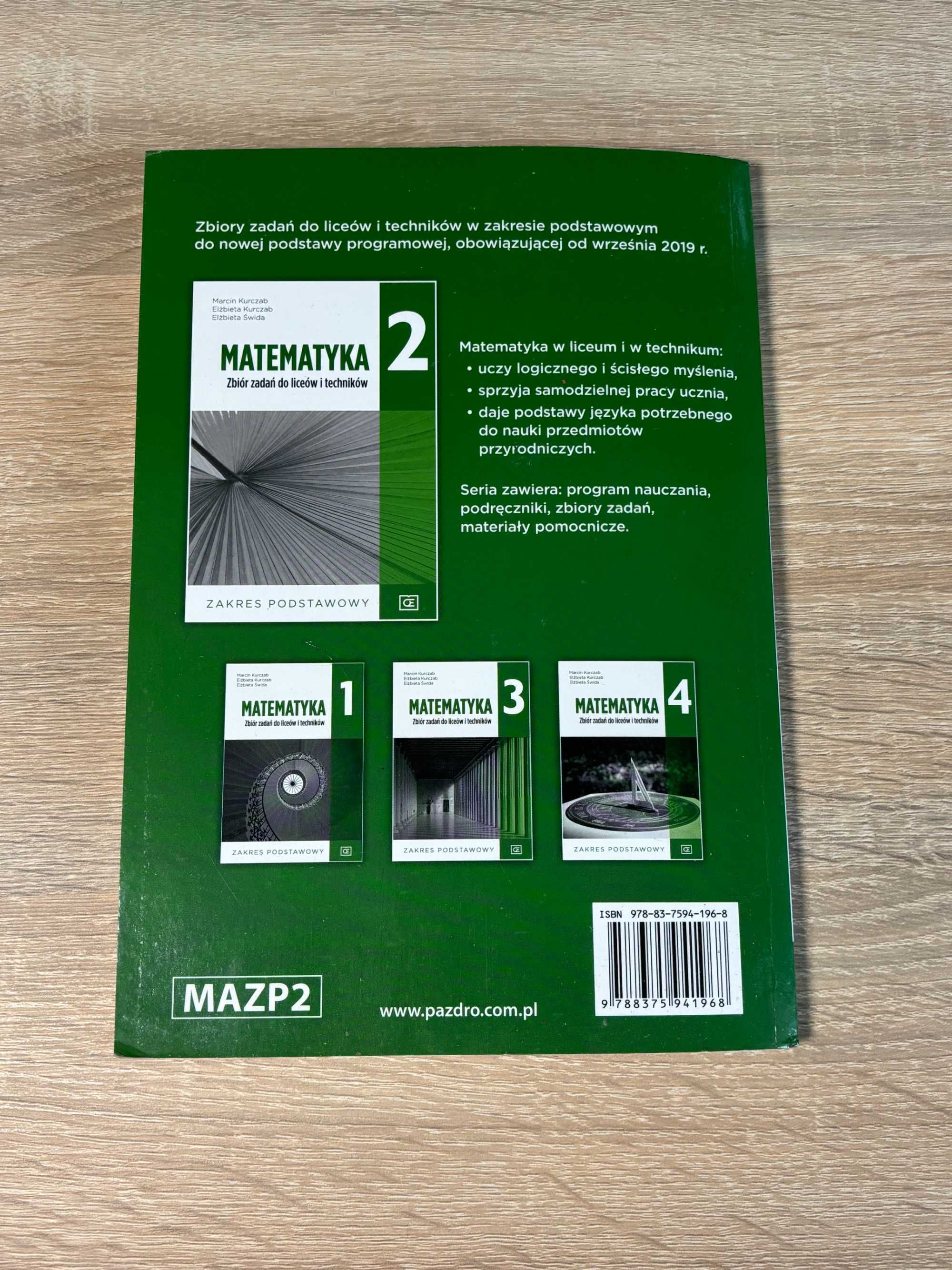 Matematyka 2. Zbiór zadań do liceów i techników. Zakres podstawowy